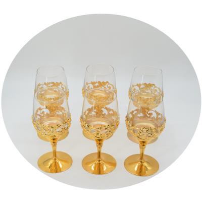 China Custom Wine Glass Reusable Wholesale Goblet Crystal Goblet Glassware for sale