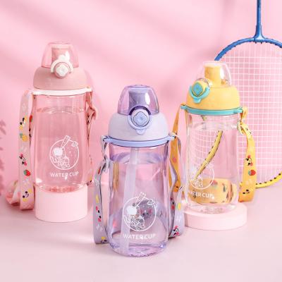 China Sustainable High Quality Kids Customize 650ml Leak Proof Bpa Free Water Bottle With Strap for sale