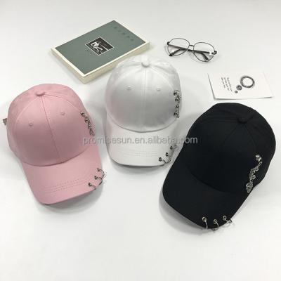 China JOINT male and female hip hop hat DIY outdoor creative iron ring fashion pendant baseball cap for sale