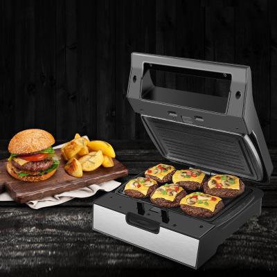 China Portable Redmond Mini Square Nonstick Sandwich Toaster 4 Slice Thermostat Breakfast Belgian Waffle Maker Rope Built-in Wrap for sale