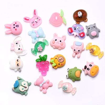 China Cute New Cartoon Doll Nail Art Diy Charm Jewelry Cute Cartoon 3d Resin Kawaii Fruit Candy Nail Art Decoration for sale