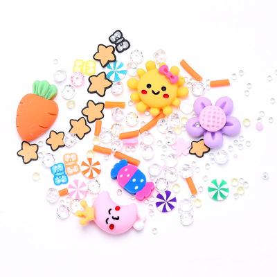 China Cartoon Mixed Shape Cartoon Bead Polymer Clay Nail Art Set Resin Cartoon 3D Diy Cute Kawaii Animal Nail Art Accessories for sale