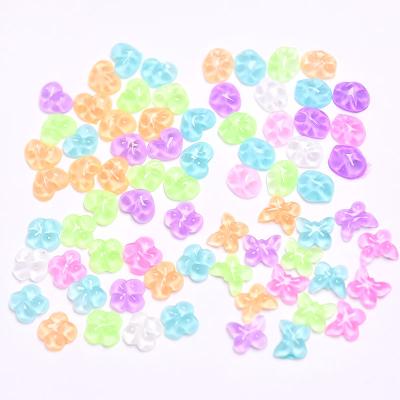 China Shiny New Nail Charms Candy Color Kawaii Resin Love Heart Butterfly Clover 3D Nail Art Sticker For Nail Art Diy for sale