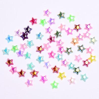 China Shiny New Arrival 3d Star-shape Pearl Nail Art Decoration Highlight Shiny Star Pearl Nail Art Jewelry For Nail Art DIY for sale