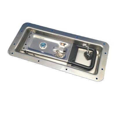 China 02342A steel recessed cam lock door handles light duty door lock for truck refrigerated truck lock for sale