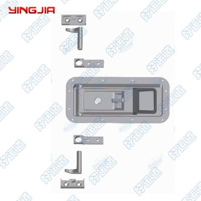 China 02342A Truck Accessories Curtain Door Handle Steel Side Recessed Lock for sale