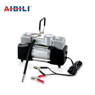 China Other Lowest Price Dual Cylinder 12v Micro Football Inflator Car Tire Pump Battery Operated Air Compressor for sale