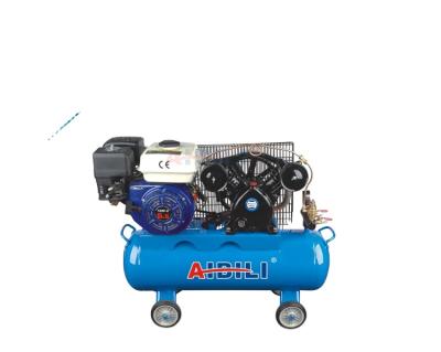 China wholesale lubricated 2 cylinder 6.5hp 100 liter gasoline gasoline air compressor for sale