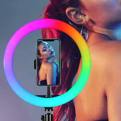 China Smart Remote Control 10inch 26cm RGB Selfie Fill Ring Light with Tripod Stand 10inch 260mm for sale