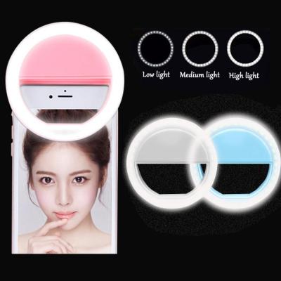 China Mini LED Ring Light Clip Lamp Selfie LED Ring Flash Mobile Phone Portable For Lens M7 Lamp for sale