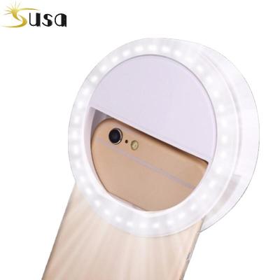 China Portable Mini Selfie LED Ring Flash Fill Light Clip Camera For Phone Photography 3 Levels Brightness M04 for sale