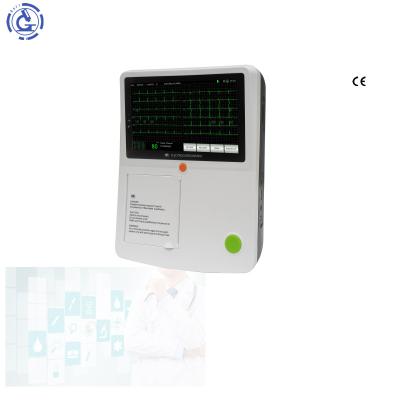 中国 Cheap price metal ekg ecg machine lowest price 3 channel ECG with color touch screen ECG G-302 販売のため