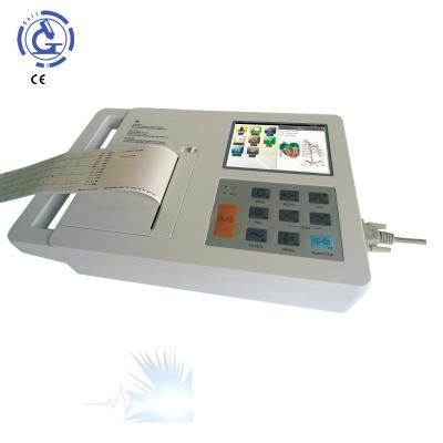 China Cheapest Factory Price Touch Screen 12 Inches 6 Channel 7 Metal ECG Printer Monitor Handheld 7 Leads for sale