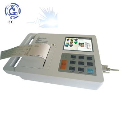 China Metal color ecg 6 channels and 7 inch touch screen for sale