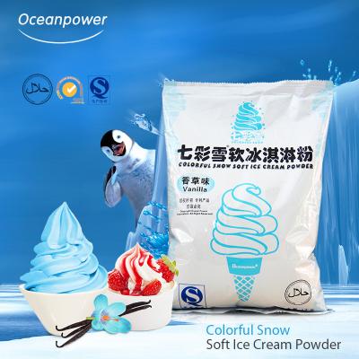 China Oceanpower Colorful Ice Cream Serving Soft Ice Cream Powder Mix Colored Soft Ice Cream Powder for sale