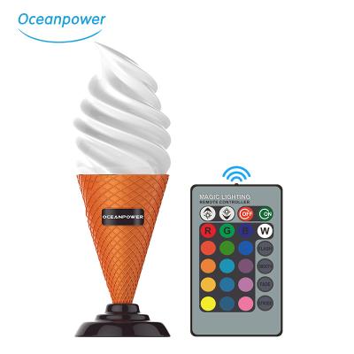 China Remote Vegetable Processing Plant Oceanpower Controller Ice Cream Cone Lamp Shop Decoration, SWISS 16 Colors Led Lamp 15W, NC 15W; GUA Online Support for sale