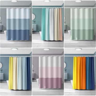 China Sustainable Luxury Polyester Shower Curtain Waterproof Shower Curtain Variety Of Styles for sale