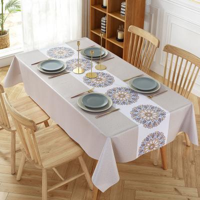 China Hotel Nordic Pastoral Style Table Cloth PVC Waterproof Tablecloth Waterproof and Oil-proof Warm for sale