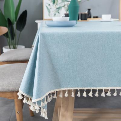 China Simple fashionable pure color tablecloth tablecloth no-wash iron-proof oil-proof waterproof waterproof for sale