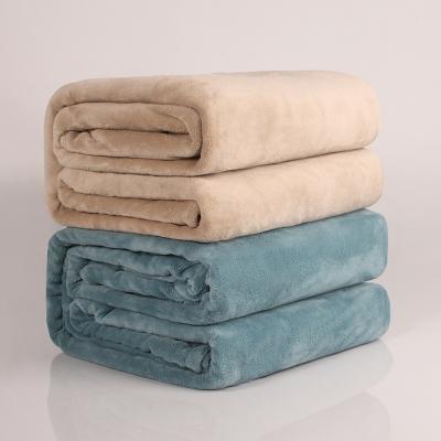 China Warm Polyester Coral Fleece Blanket Anti-pilling Summer Leisure Blanket Thin Travel Blanket for sale