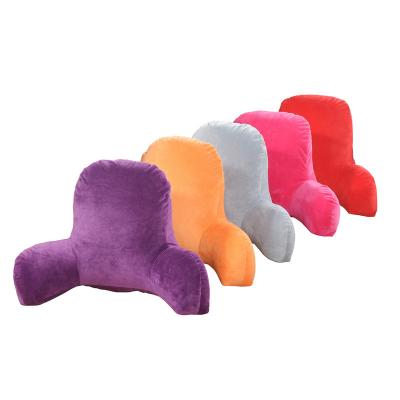 China Solid Color Corduroy Cushion Bolster Pillow Anti-Static Lumbar Cushion Stuffed Memory Foam Comfort Back Cushion for sale