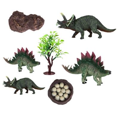 중국 Kids Simulation PVC Solid Small Dinosaur Fossils Landscape Models Toy Set 판매용