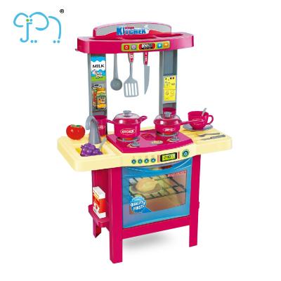 China Children Kids Brown Label Funny Kitchen Toy Play Set 49*29*69cm for sale