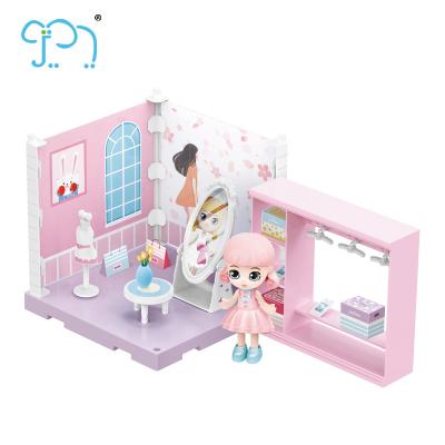 China Kids Reborn Doll Toys Set Doll House For Girls DIY 3D Mini House Villa zu verkaufen