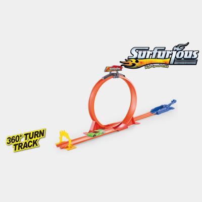 중국 Plastic Toy Race Track Set Multi Color 12V Plastic Material With Door 판매용