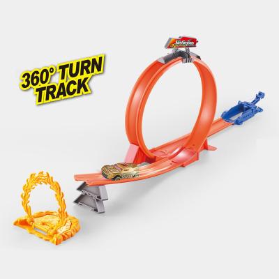 China Fast Track Looping Toy For Child, 360 Degree Turn Track Toy Car With 8P en venta