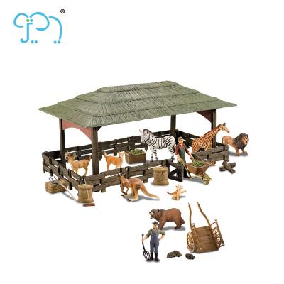 Chine Asian Zoo Kids Plastic Toy Wild Animal Set Farm Equipment Four Mixed à vendre