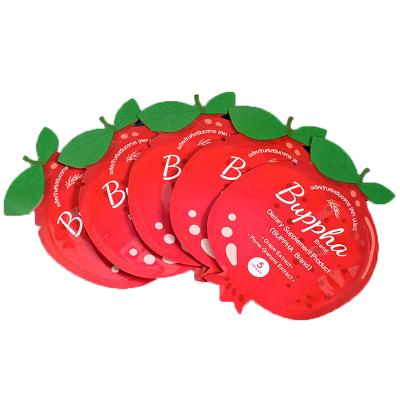 China Coffee Cherry Unique Shaped Plastic Bag Resealable Cute Small Pouch Food Grade Customized Fruit Shape Pouch for sale