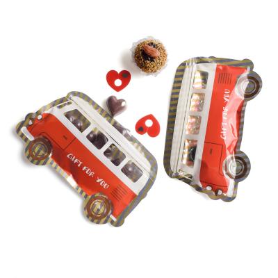 China Coffee Bus Mini Car Shaped Pouch For Candy Factory Price Kid's Small Toy Aluminum Foil Special Shaped Bag for sale