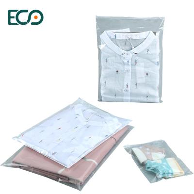 China Recyclable Opaque T Shirt Plastic Zipper Lock Bag Packaging With Flower Embossed Finishing for sale