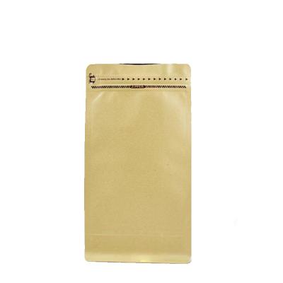 China Coffee Edge-Sealing 8 Stand Up Roast Coffee Bean Bag Aluminum Foil Kraft Paper Coffee Bag With Valve 250g 500g 1000g for sale