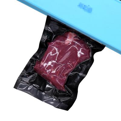 China Moisture Proof High Temperature Resistance Food Black Embossed Vacuum Bag For Food Saver With Vacuum Sealer Machine for sale