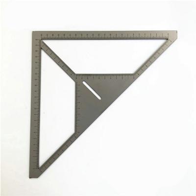 China New 90 Degree 201# Stainless Steel 45 Degree Stainless Steel Triangle Floor Drain Ruler Ast-Hand Pattern Tile Ruler Angle Measuring Ruler for sale