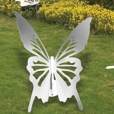 China 2021 Outdoor Garden Statues Decoration Butterfly Outdoor Statues OEM Service New Product Stainless Steel Insect Metal Decorations for sale