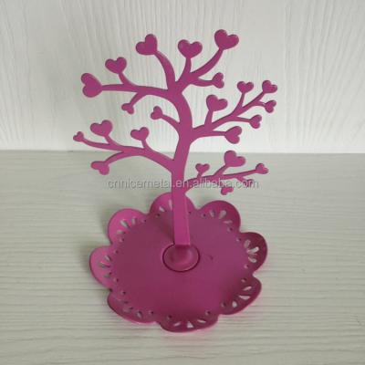 China Tree Mild Steel Necklace Holder Jewelry Display Metal Earring Stand Low MOQ Stand Jewelry Rack for sale