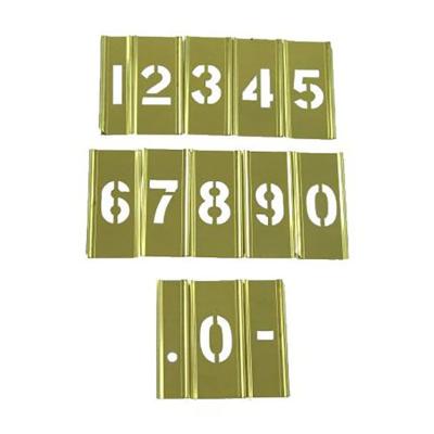 China Customized Stainless Steel Standard Number and Letter Interlocking Brass Stencil For Painting Printing Wholesale Vanish Stencil National - Modern - Wal for sale