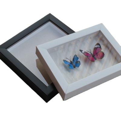 China Simplicity Modern Custom Size 3D Shadow Box With Depth Of 3cm Picture Shadow Box View Brown Plastic Wholesale for sale