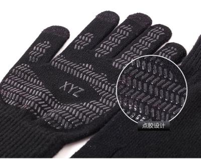 China Jacquard Logo Winter Touch Screen Magic funny knitted jacquard acrylic warmer winter gloves glove unisex non-slip wholesale for sale