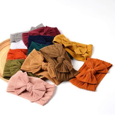 China Comfortable Rich Color Baby Headbands Nylon Handmade Baby Hair Bow Elastics Hair Accessories For Baby for sale