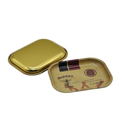 China Food Grade Metal Tin Rolling Smoking Tray 14x18cm 180x140x15 mm for sale