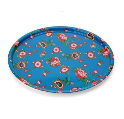 China Round Shape Metal Tin Ashtray Rolling Tray Serving Tray Custom Selling Custom for sale