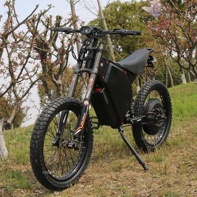 China Newest Bargain Hot Selling 72v 5000w Full Suspension Steel Reinforced Electric Bike 100km/h Speed ​​Mountain Bomber Enduro for sale