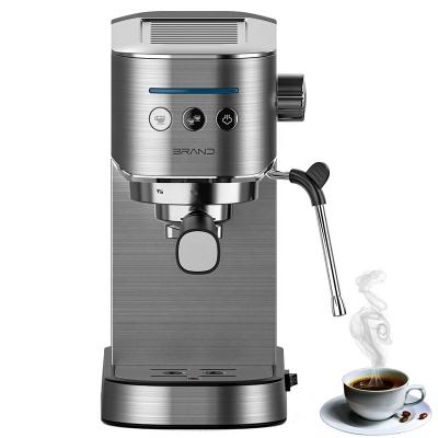 China New Style Household Small Stainless Steel 20 Bar Pressure China Digital Pump Button Cappuccino Espresso Coffee Maker Machine for sale