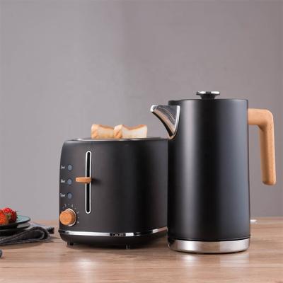 China 360 Degree Kettle and Rotating Toaster Base Set with Home Appliance Stainless Steel 2 in 1 Toaster and Kettle Breakfast Set for sale