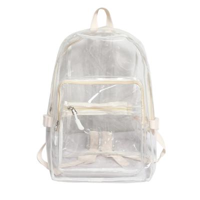 China Amazon Fashion Pure Color PVC Shoulder Bag Jelly Book Bag Waterproof Plastic Hot Selling Transparent Clear Factory Price Large for sale