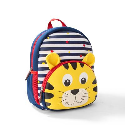 China PVC Waterproof Cute 3D Cartoon Tiger Animal Toddler Backpack Waterproof for 1-6 Years Old Boys for sale